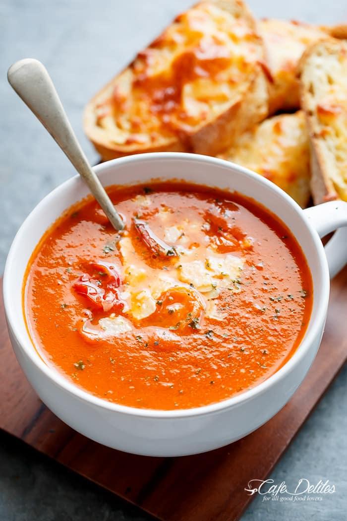 Creamy Roasted Tomato Basil Soup