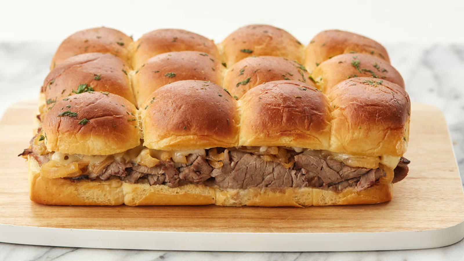 Roast Beef Sliders with Caramelized Onions